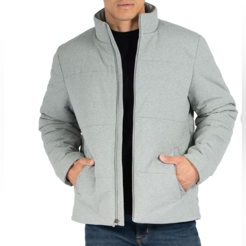 Soybu Men's Light Gray Puffer Jacket. Size Large